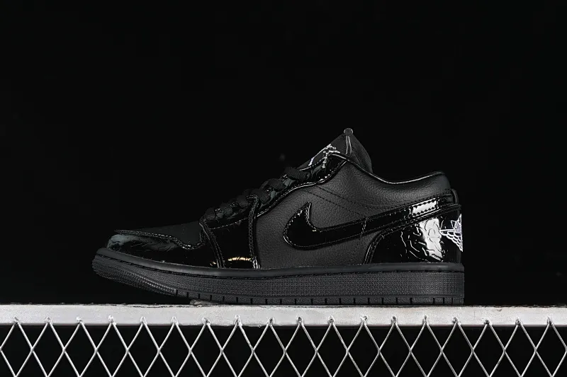 All categories Air Jordan Jordan series basketball shoes Air Jordan 1 Low G version pure original Air Jordan 1 Low "Black Croc" AJ1 Joe 1 crocodile black low-top cultural casual sneakers HJ7743-010